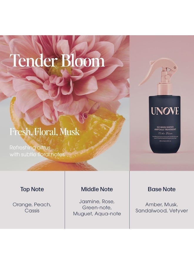 UNOVE No-Wash Water Ampoule Treatment 200ml | Deep Hydration & Repair for Damaged Hair | Lightweight Leave-In Formula | Frizz Control | Smooth, Silky Finish | Quick Hair Care Solution - Image 3